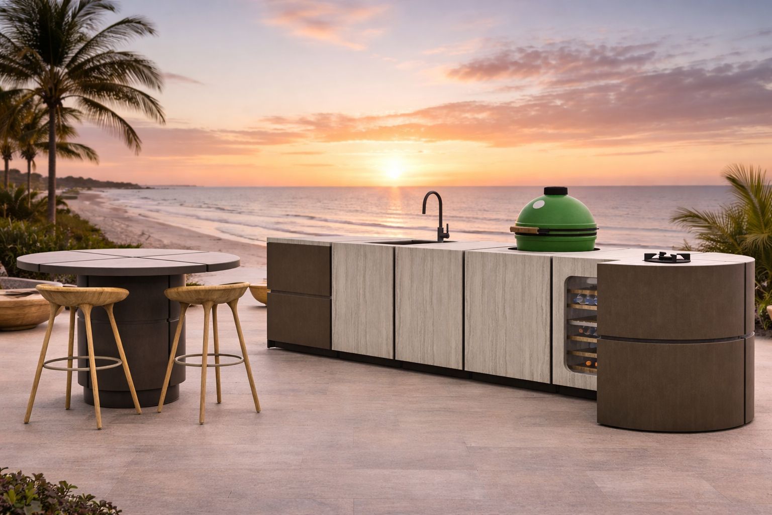 BEACH WITH TABLE